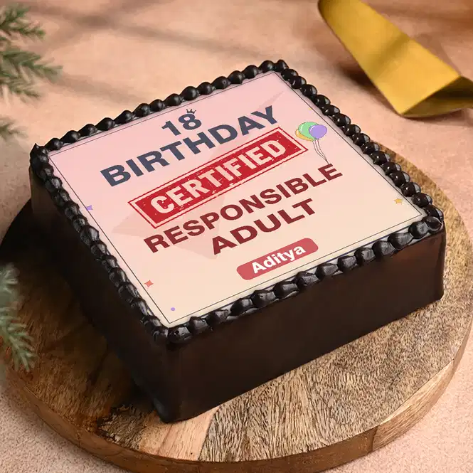 certified eighteen birthday cake phot949