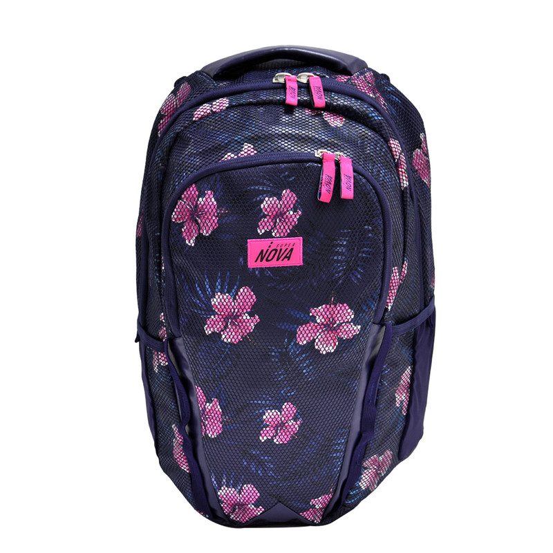 SUPERNOVA FLOWER BLUE 2 COMPARTMENT BACKPACK 18"