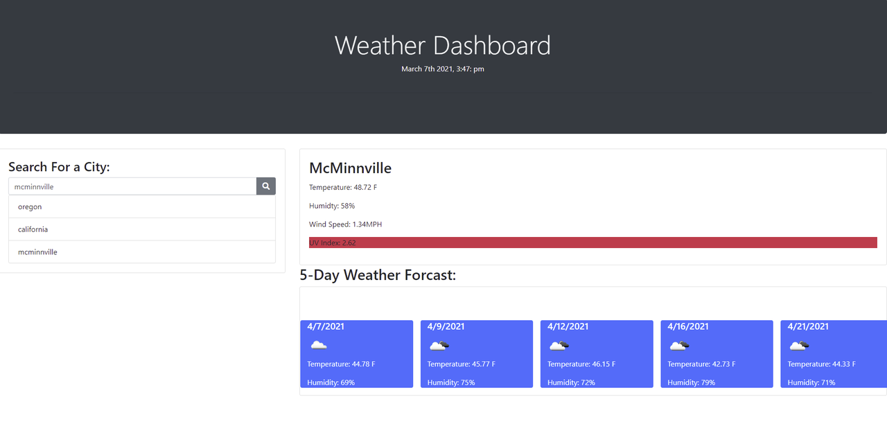 GitHub - raynagweinreb/WeatherDashboard