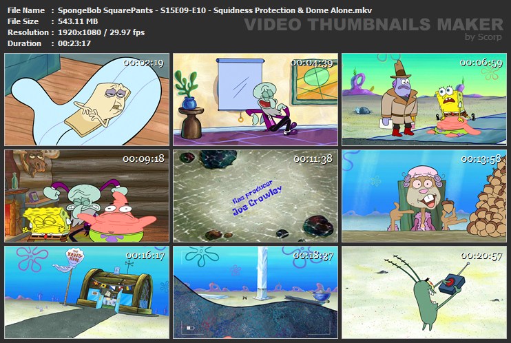 SpongeBob SquarePants - S15E09-E10 - Squidness Protection & Dome Alone.mkv