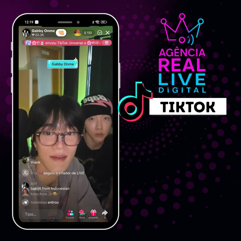 Streamer do casting da Agência Real Live Digital