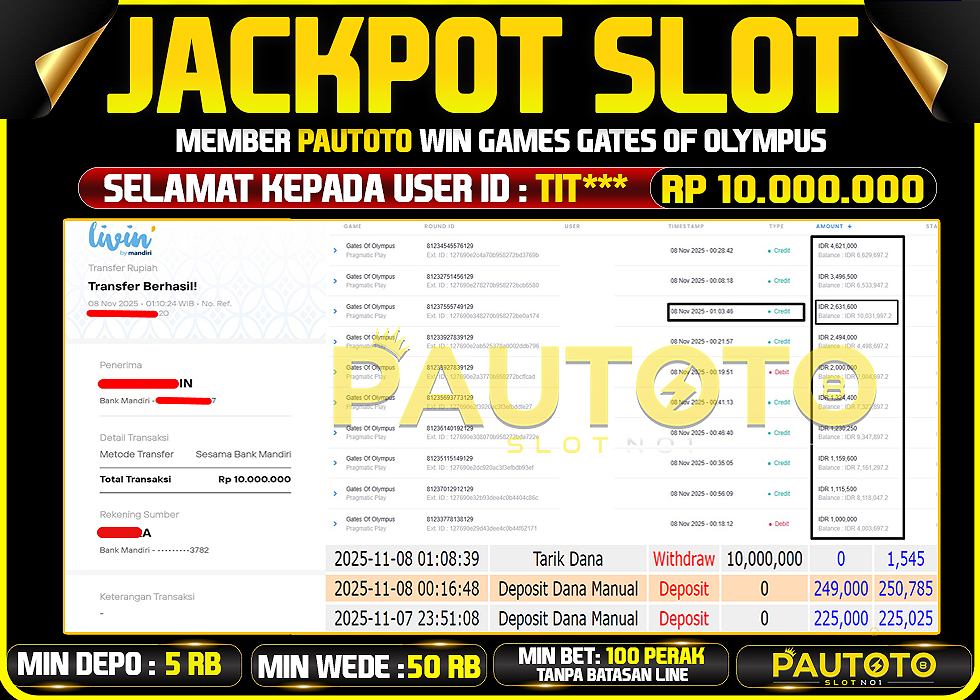 BUKTI JACKPOT LUNAS PAUTOTO