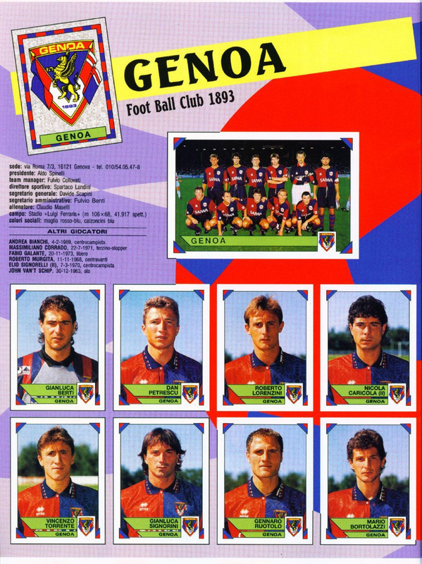 Calciatori 1993 1994 Panini 12 — Postimages