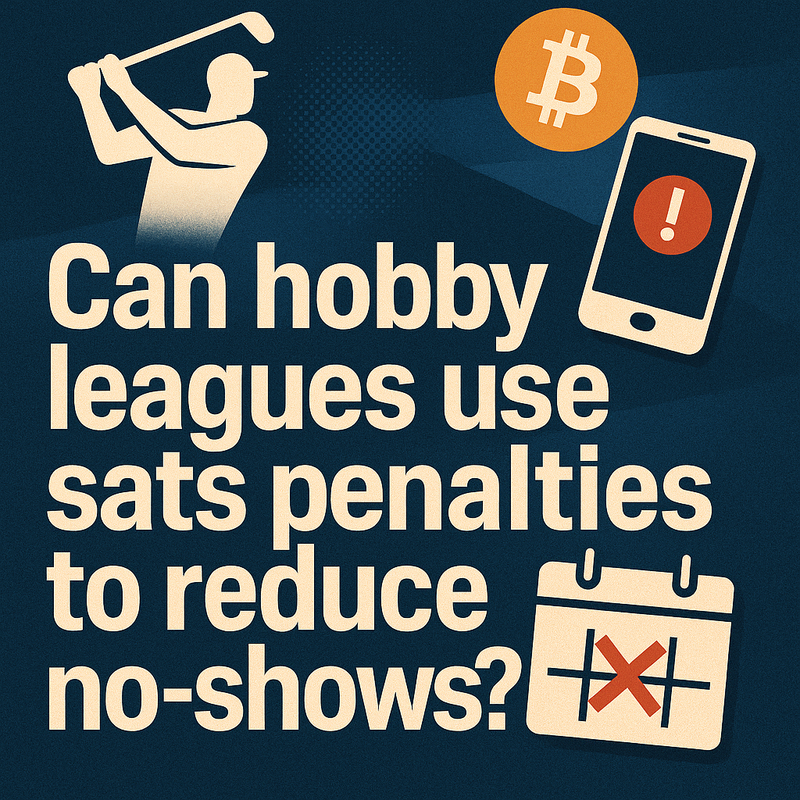 Can hobby leagues use sats penalties to reduce no-shows?