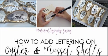 Shells Calligraphy: Wedding Escort Cards Tutorial