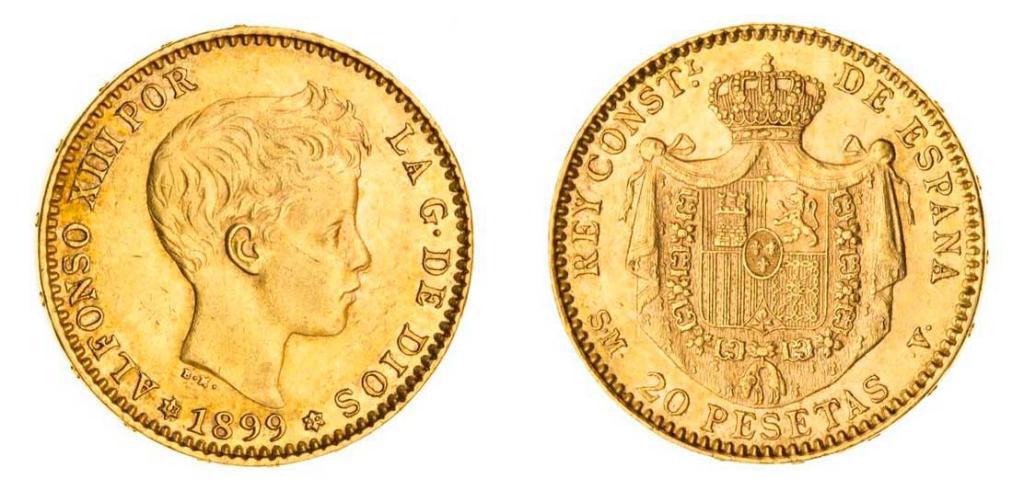 20 Pesetas 1899 (*18-99) SMV. Alfonso XIII Img-p16212