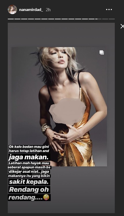 Instagram Story Nana Mirdad