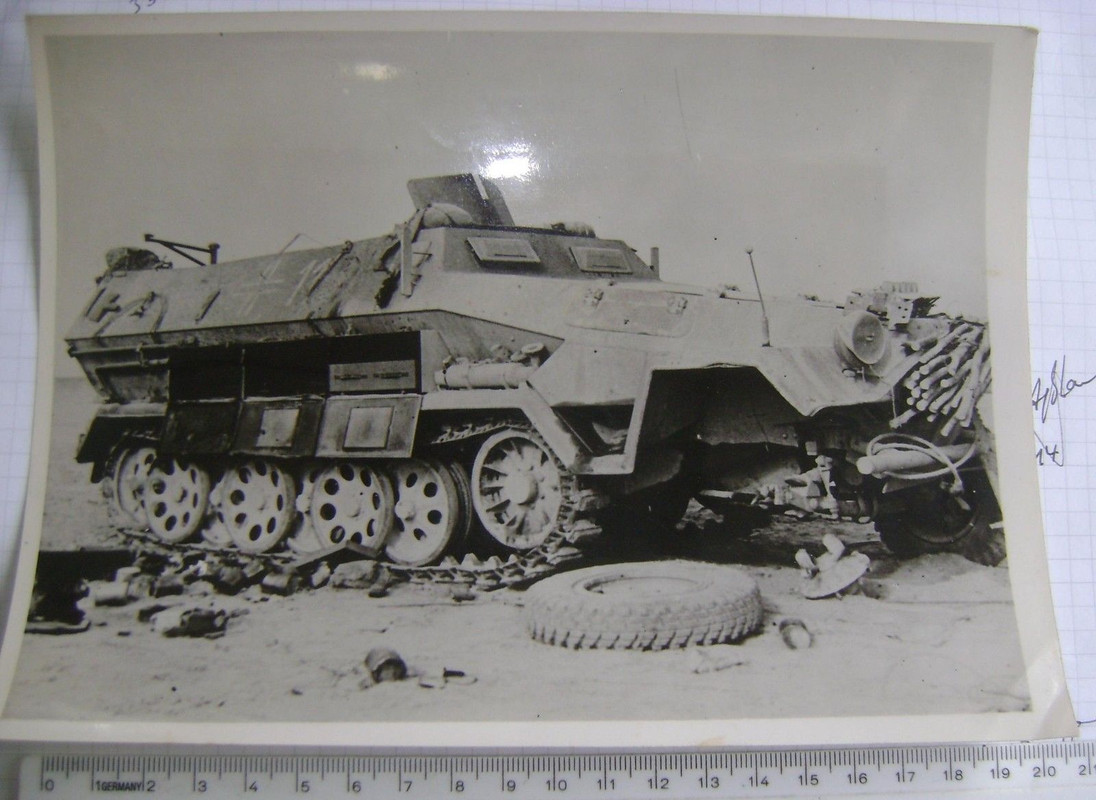 zerstörtes SdKfz 251, Wehrmacht, Afrika-Korps