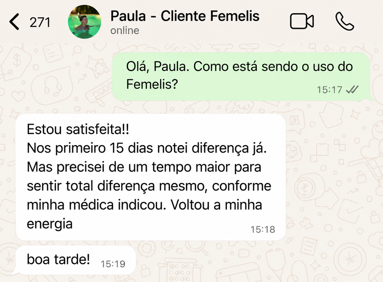 Print WhatsApp cliente FEMELIS