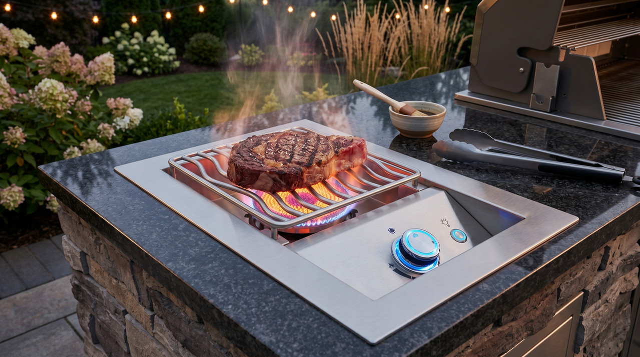 Quemador empotrable Napoleon de 10 pulgadas para cocinas al aire libre