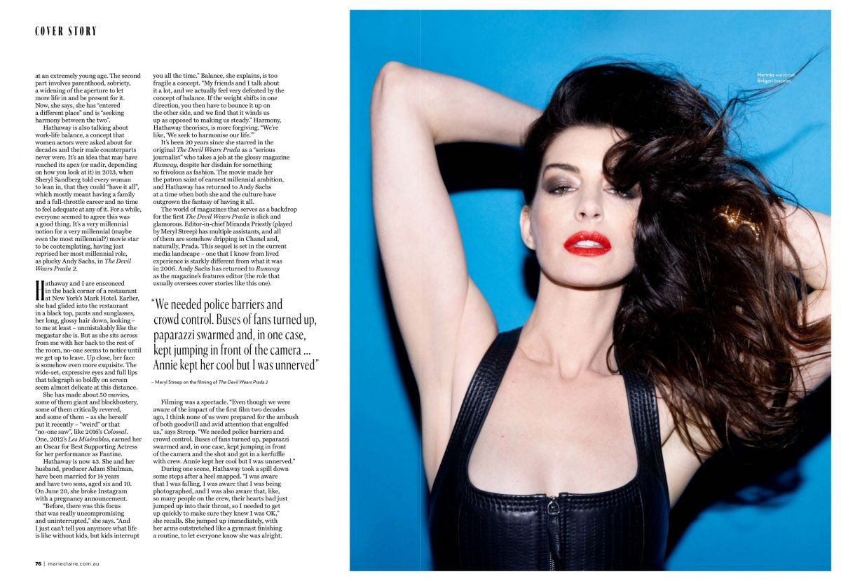 anne hathaway in marie claire australia september 2026 1