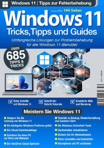 Cover: Windows 11 Tricks,Tipps und Guides Magazin Januar 2024