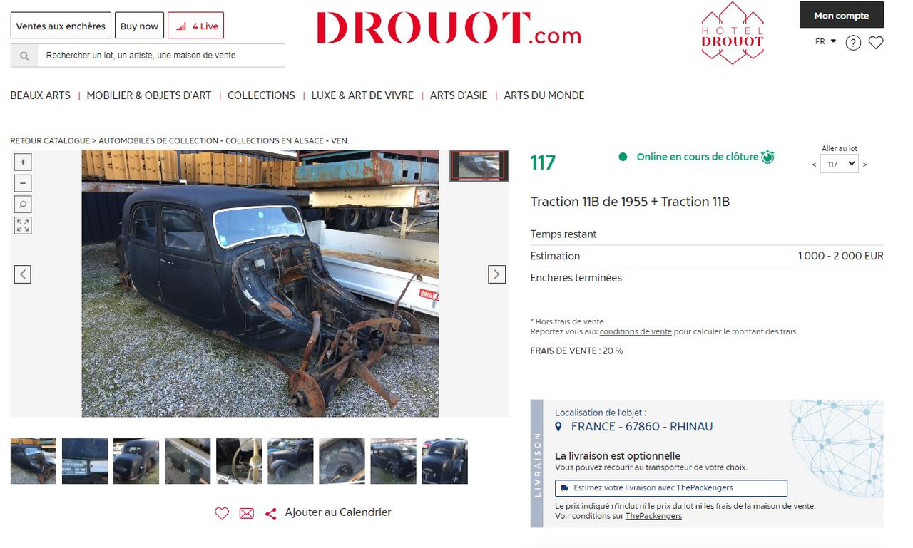 Traction 11B de 1955   Traction 11B lot 117
