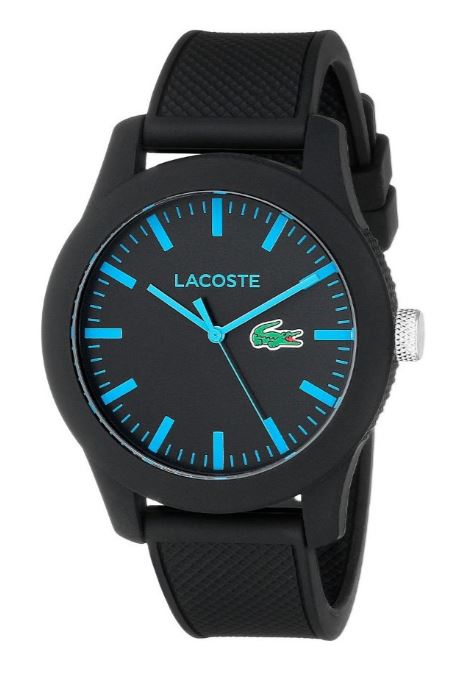 mens black lacoste watch