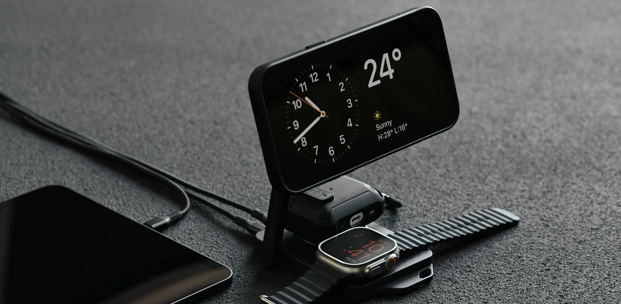 Statie de incarcare 4-in-1 Aulumu M01, Incarcare MagSafe si Wireless, Suport simultan telefon, ceas, casti, design pliabil si compact, port USB-C suplimentar, Negru 36151701054259 pic hd 2000 980