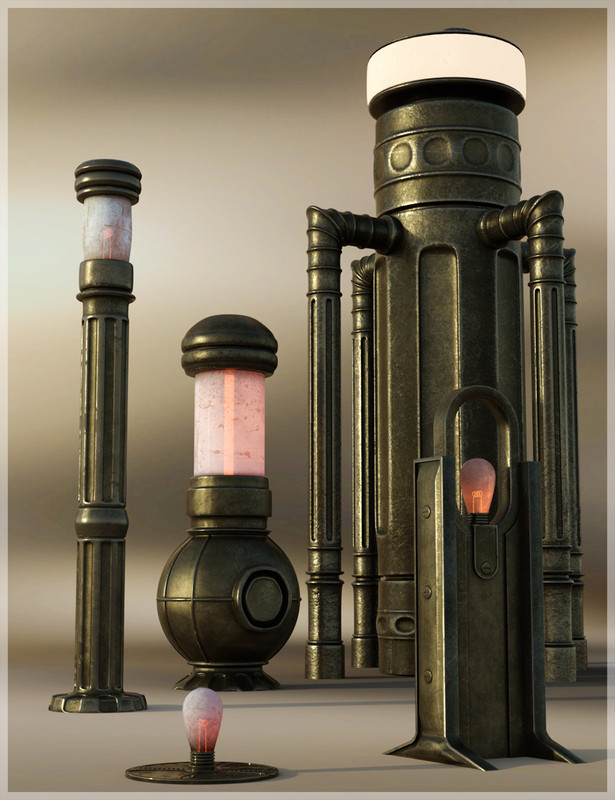 Daz3 DNathy Design Steamy Deco Lamps main