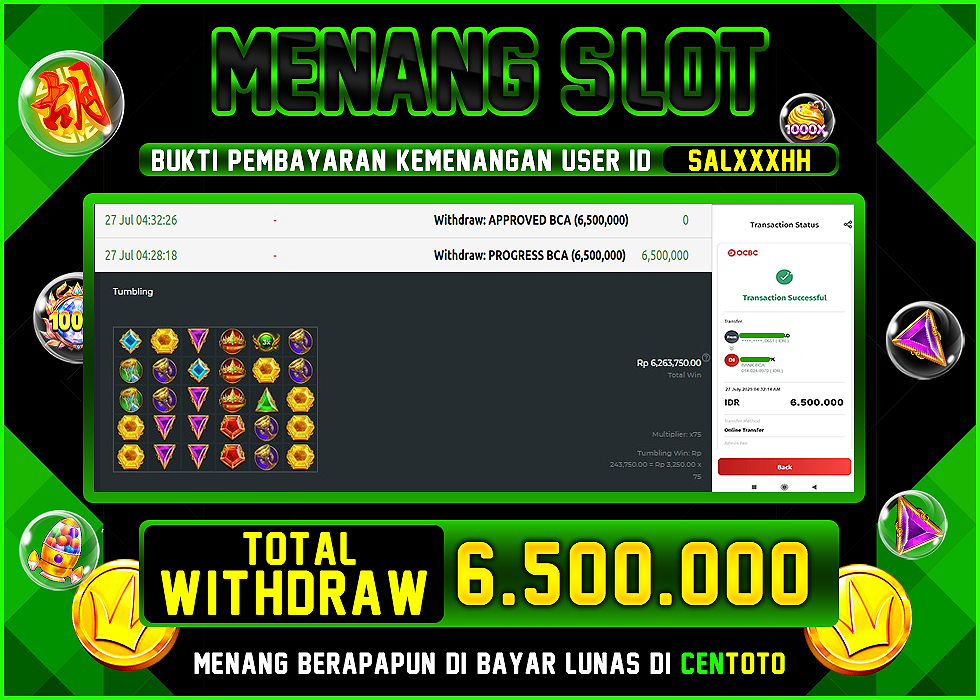 BUKTI JACKPOT LUNAS CENTOTO