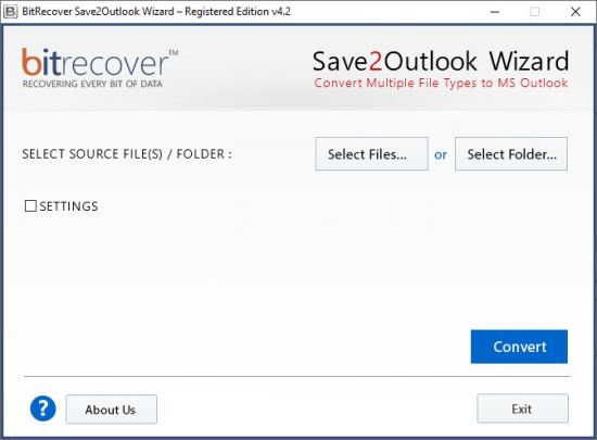 BitRecover Save2Outlook Wizard v4.2