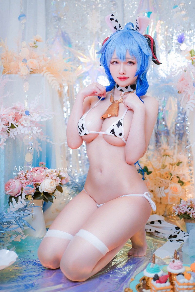 Arty亚缇 Ganyu Cow Cosplay【52P｜173.4MB】插图3