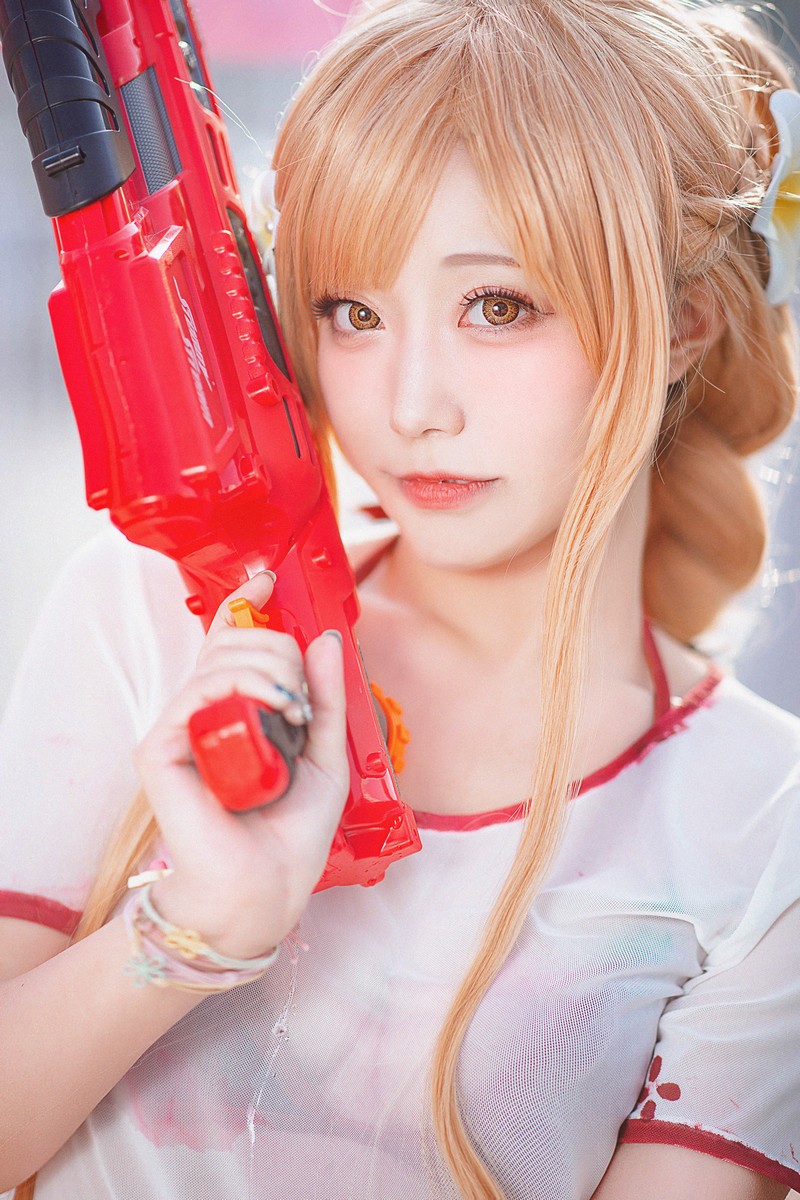 切切Celia 亚丝娜泳装 Asuna Cosplay 高清写真 21P插图8