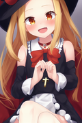 12644-696451663-abigail williams fate, 1girl, ass, bangs, bare shoulders, blonde hair, blush, bow, b