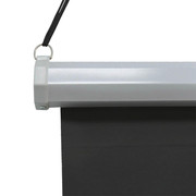 Detalhe do mecanismo retrátil da tela