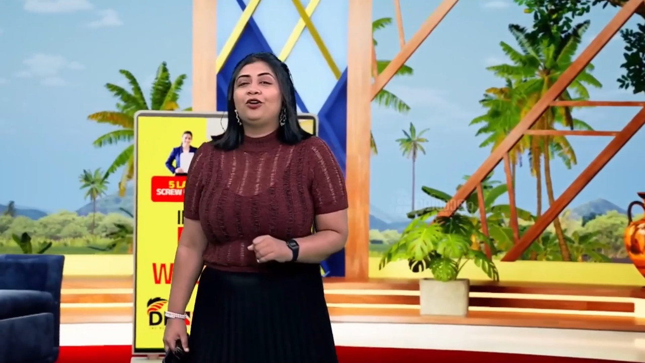 News Reader Sethu Lakshmi Sexy Huge Boobs in Saree and other Costumes mp4 snapshot 00 00 548