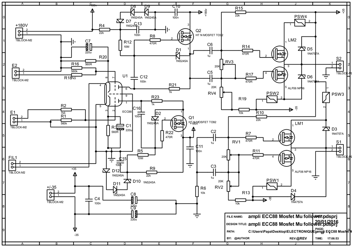 ampli ECC88 Mosfet Mu follower