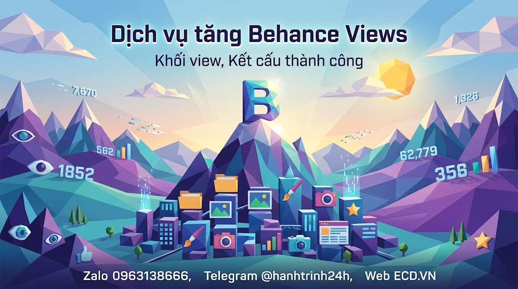 tăng behance views organic tăng like