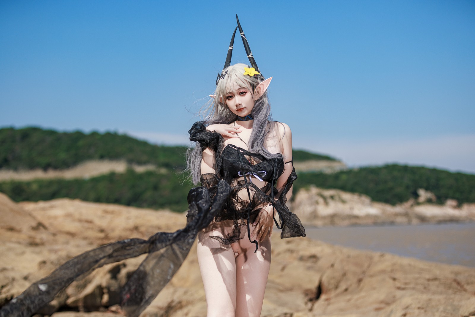 阿雪雪写真泥岩泳装高清写真（42P / 612.8M）明日方舟Cosplay插图5