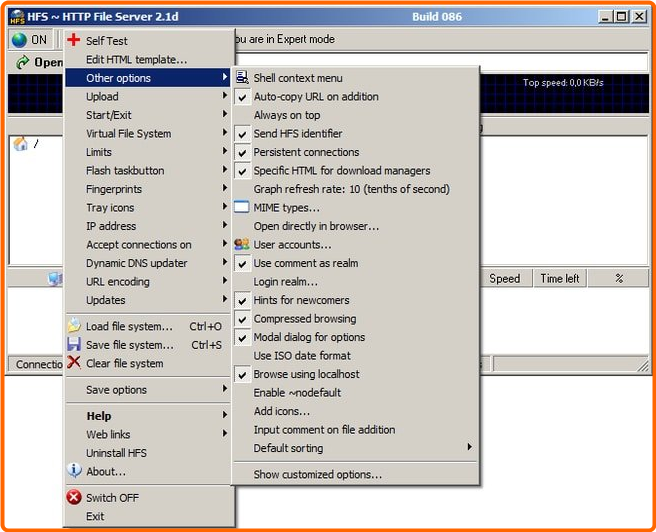 HFS HTTP File Server Version 3.0.55.0