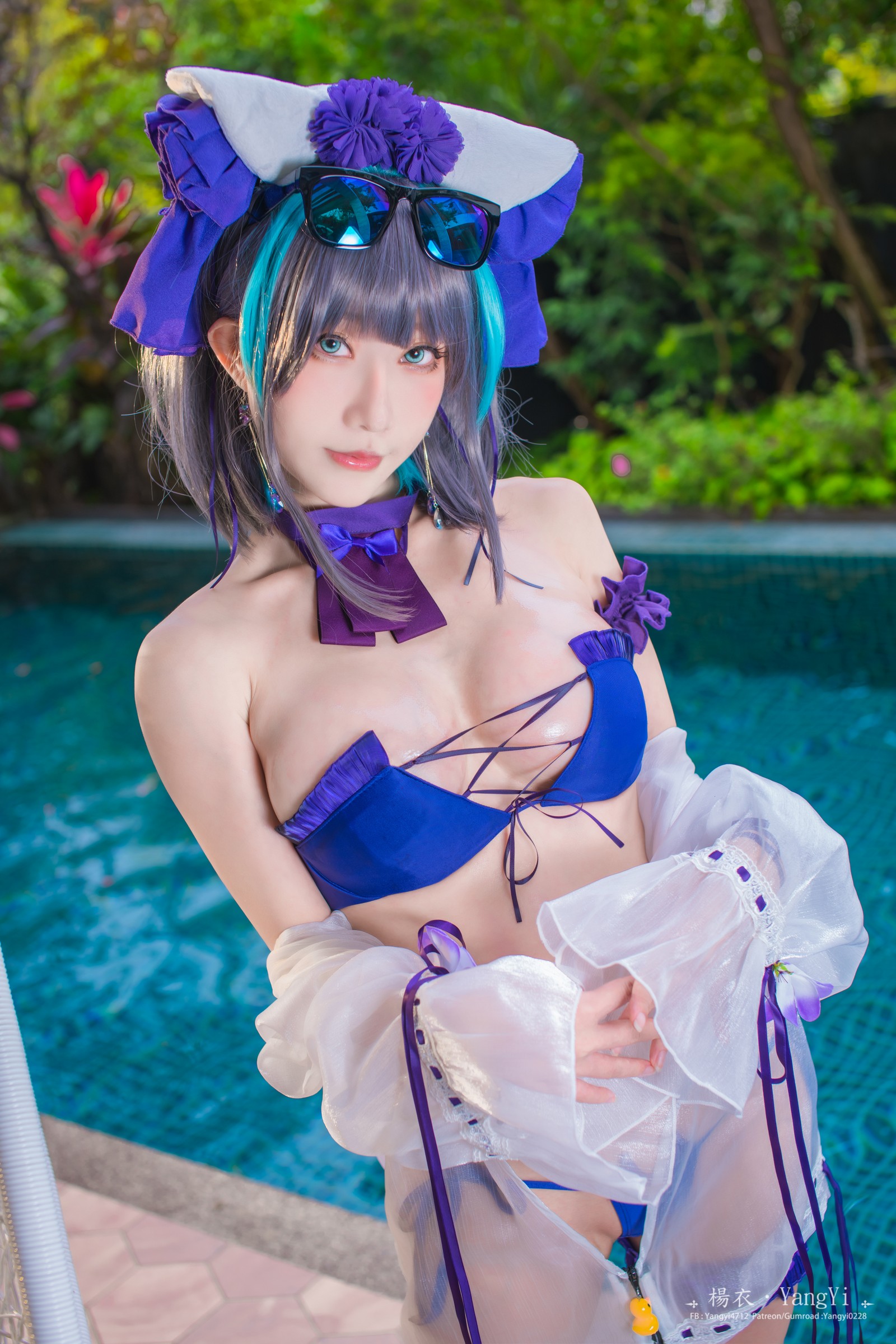 楊衣 Yangyi – 柴郡 Cheshire Cosplay 写真视频合集（55P+2V-261MB）碧蓝航线插图6