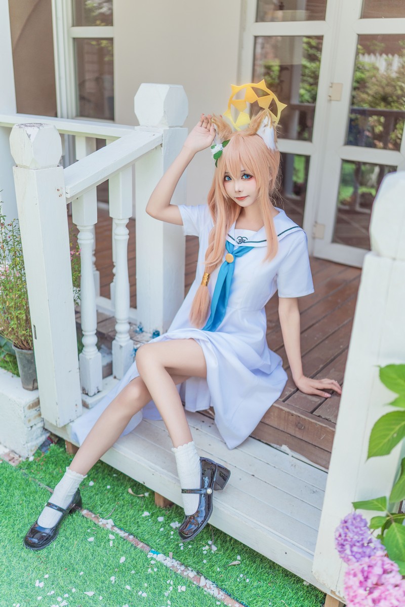 艾西Aiwest 碧蓝档案伊落玛丽睡衣Cosplay写真图集 高清图集 34P (102.2M)插图3