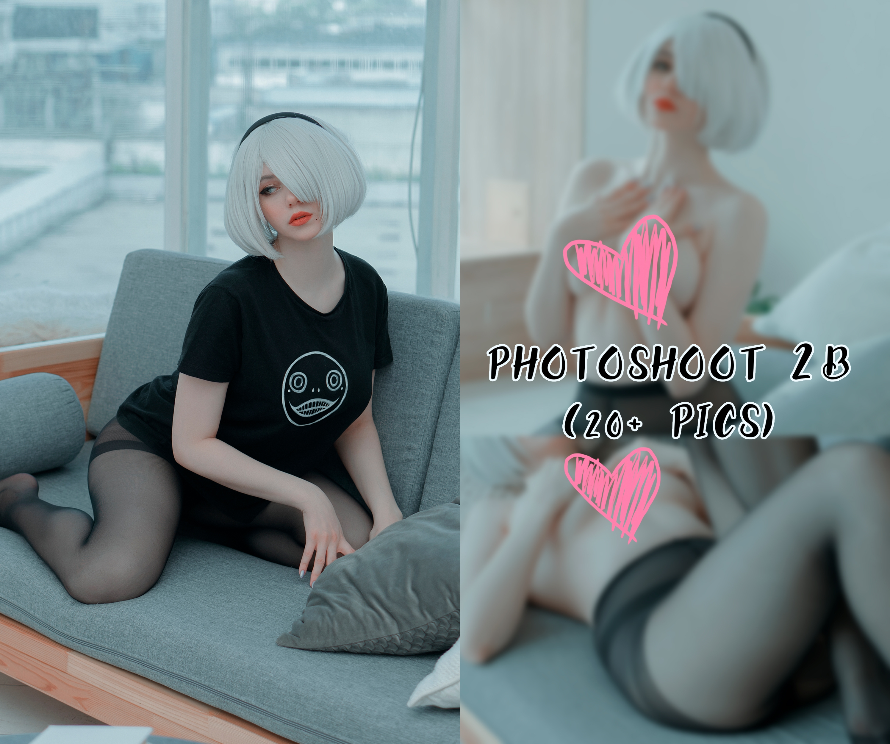 Alina Becker 2B 黑色内衣短发 Cosplay 尼尔机械纪元写真【42P-98.9M】插图8