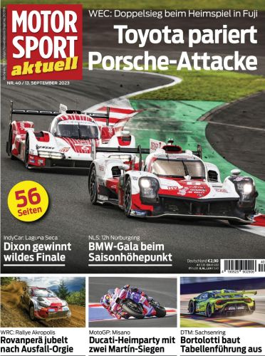 Cover: Motorsport aktuell Magazin No 40 vom 13  September 2023