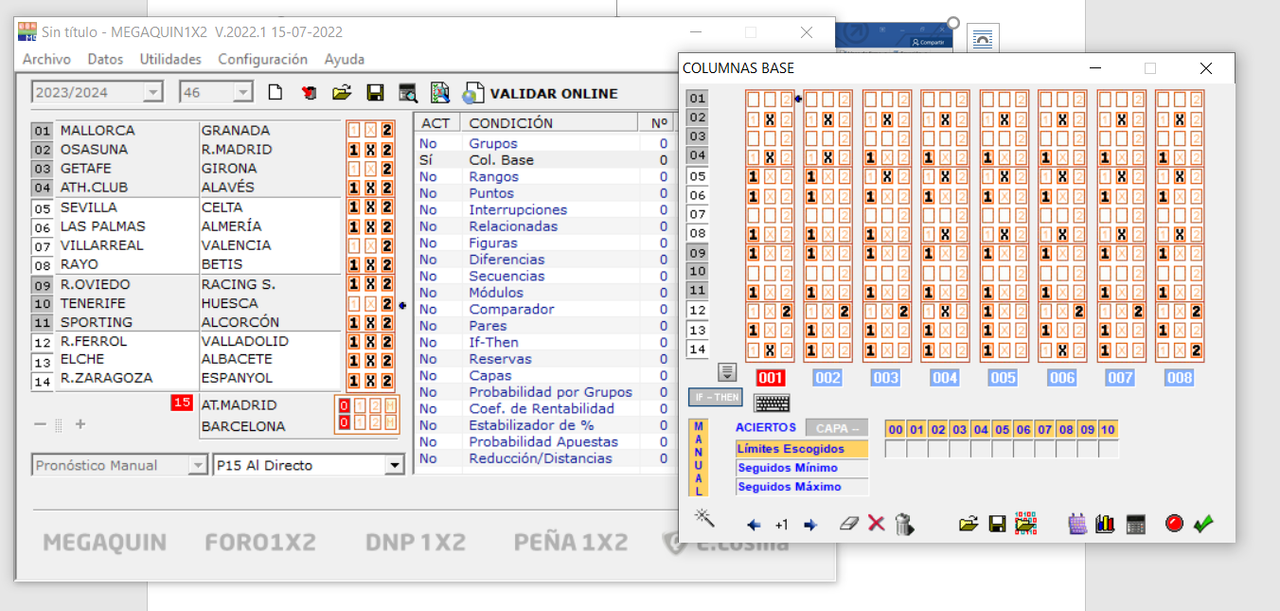 captura pantalla 1 quiniela