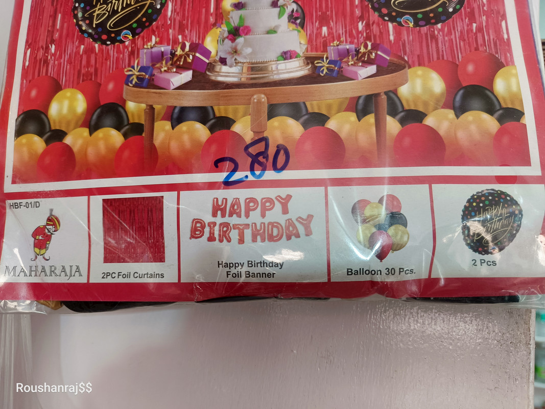 Happy Birthday Big Balloon Set Red Colour