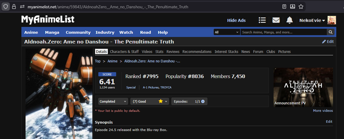 Aldnoah Zero Ame no Danshou The Penultimate Truth