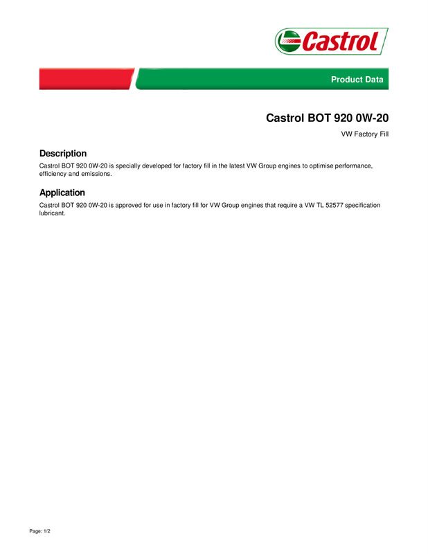 Castrol BOT - BPXE-ACB8M6