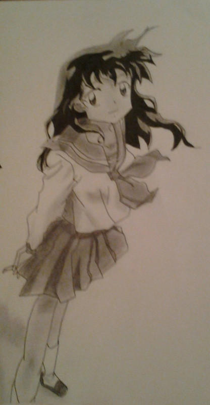 Hình vẽ Kikyou, Kagome, Sango bộ Inuyasha - Page 17 Kagome_higurashi_drawn_with_pencil_by_kagomeh202-d7cr980