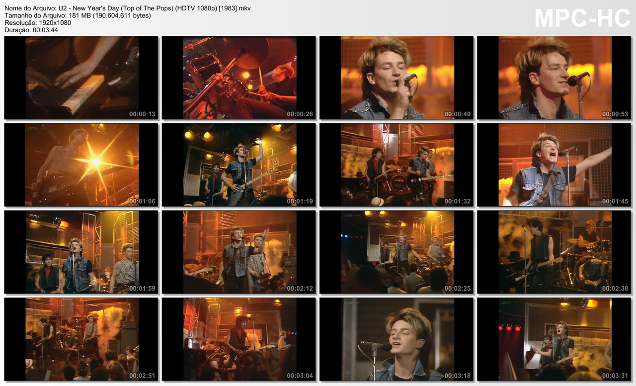 U2 - New Year's Day (Top of The Pops) (HDTV 1080p) [20.01.1983]
