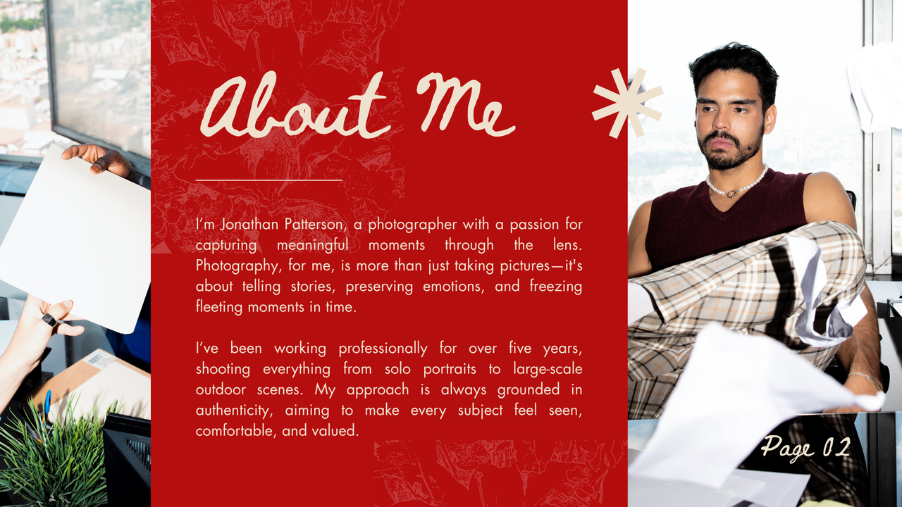 Red and Beige Modern Creative Portfolio Online Portfolio