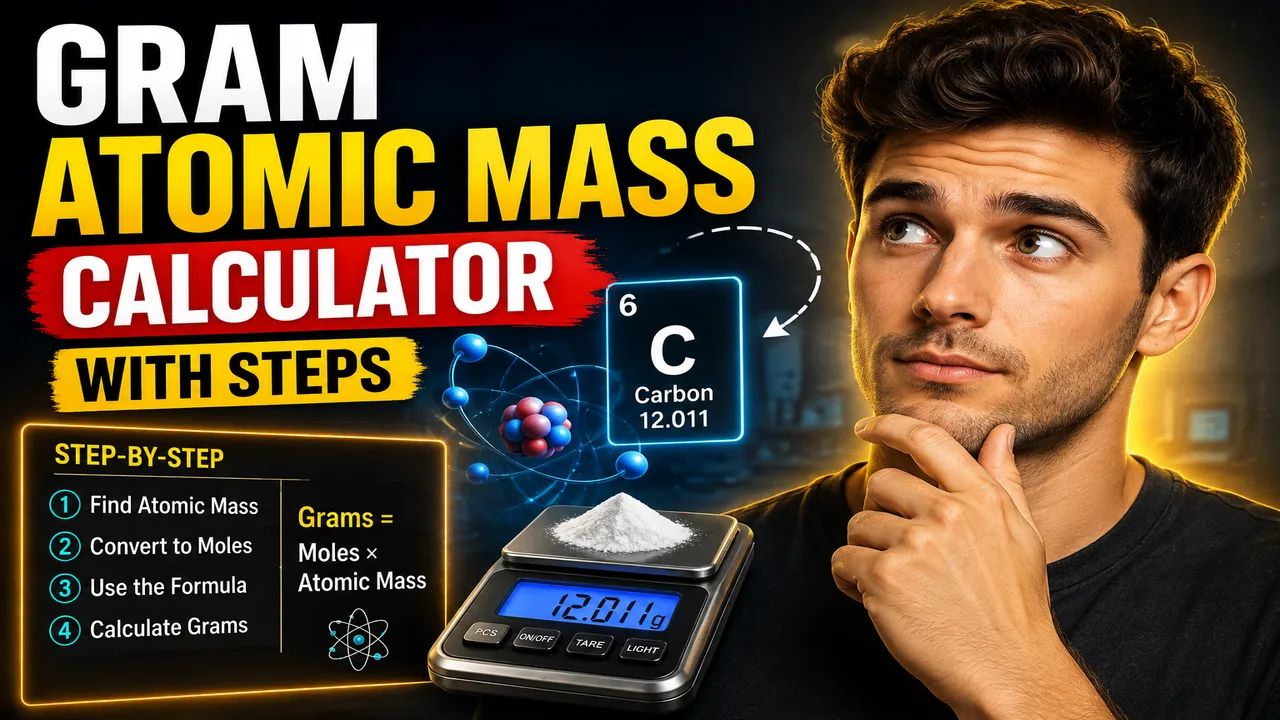 Gram Atomic Mass Calculator With Steps