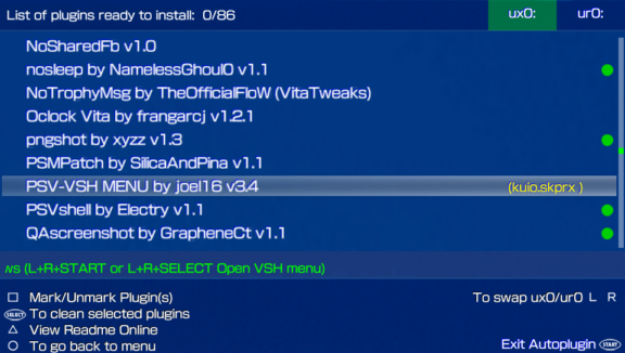 Vita Pstv Autoplugin Ii Install Uninstall Plugins And More Psx Place