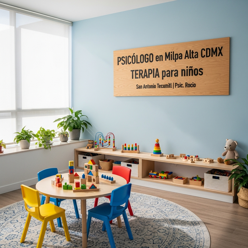 Sala de terapia infantil con juguetes