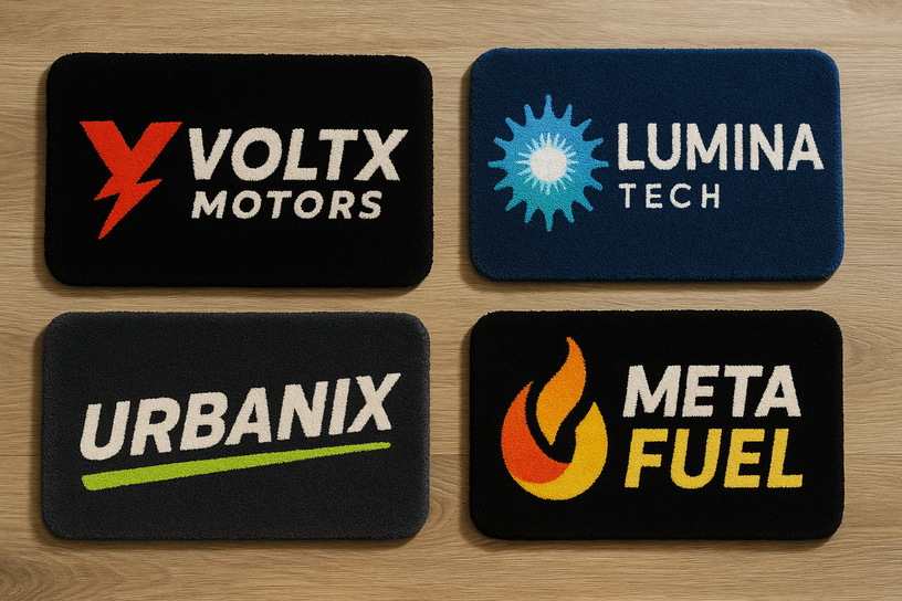 SideWork Firmenlogo Teppiche – handgetuftete Logo-Teppiche von SideSocks