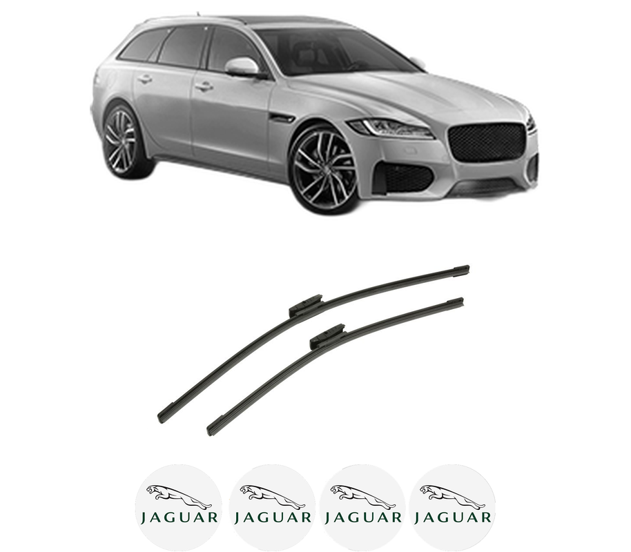 Set stergatoare auto JAGUAR XF SPORTBRAKE (X250) din 2012-2014, pentru parbriz auto, 2 bucati, Bosch Aerotwin Multi, din cauciuc siliconat rezistent, 4 Stickere Auto JAGUAR