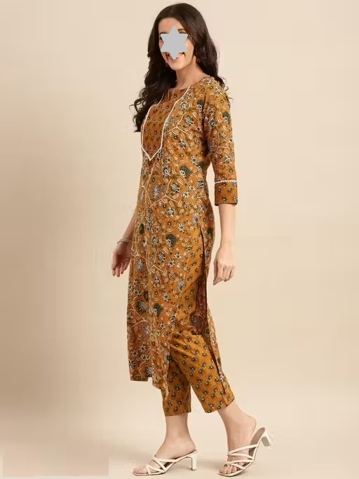 Attractive flower printed Graceful Women Kurta Sets Color 3 (KS123)