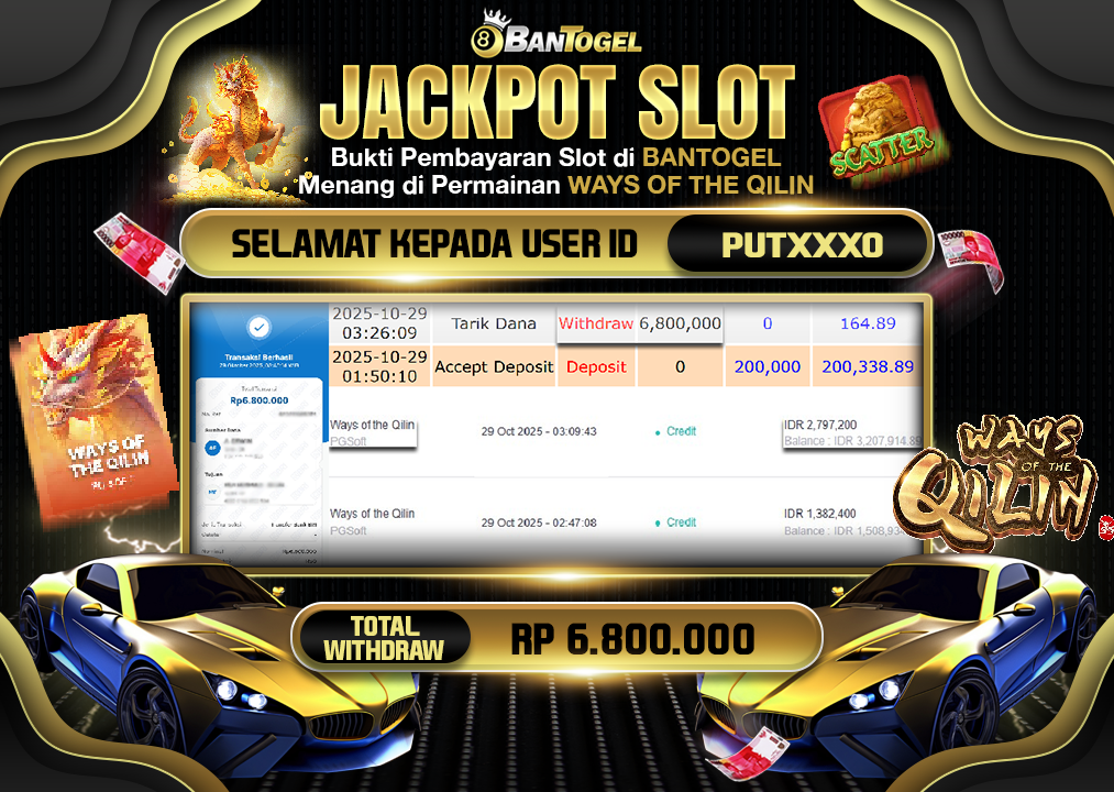 BUKTI JACKPOT LUNAS BANTOGEL